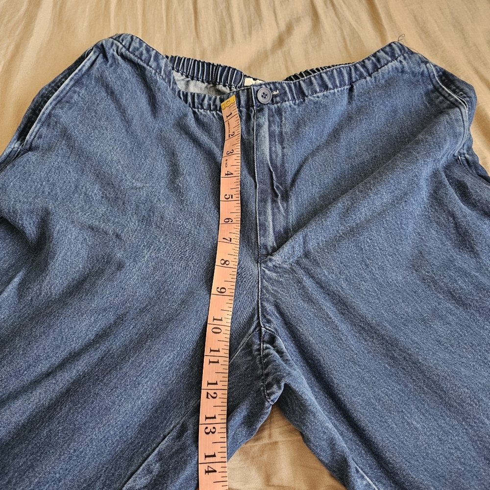 Liz Claiborne Livy Tencel Chambray Jeans Loosefit Casual Blue Womens Large - Picture 5 of 14